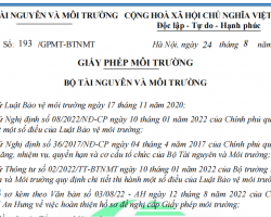 GIẤY PHÉP MÔI TRƯỜNG